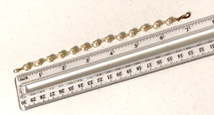 Beautiful Delicate Gold Tone Wrapped Faux Pearls Bracelet 7″ Costume Jewelry