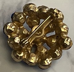 Vintage Gold Tone Rhinestone 2 Sweater Brooch Pins Jewelry JMS-54