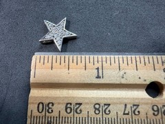1.64g Vintage Sterling Silver 925 Star Pendant Sparkling Clear Accents M