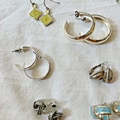 Vintage Silver To Pierced Earrings Lot Of Over 30 Pairs! Hoop Dangle Post