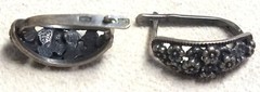 Beautiful Vintage Sterling Silver Flower Motif Earrings