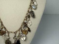 VTG 1/20 14k Gold Filled Charm 21.5” Necklace Cats Hearts Animals Crosses Love
