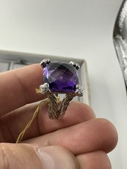 13 New Vintage Rings Resellers Mixed Lot- Various Gem Stones 925 Sterling Silver