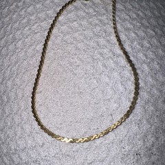 18 kt Yellow Gold Plated Serpentine Link 7” Bracelet Vintage