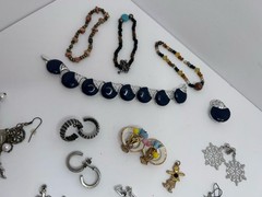 Vtg Modern Estate & Costume Jewelry Lot Mixed Materials Some Mismatch 63 Pc