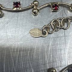 Vintage Monet necklace With Red Stones. Complement Any Evening Gown!