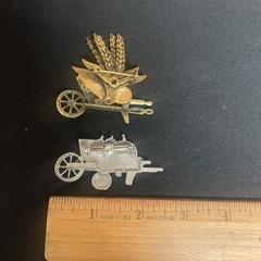 vintage brooch lot 4 pins fall autumn harvest Signed JJ KC