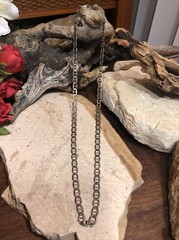 3?. Vintage Sterling 925 Anchor Mariner link Chain Necklace Italy 20″, 15.3g