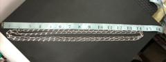Vintage Signed MONET 56 in LONG Silver Tone Necklace & Signed Monet Earrings