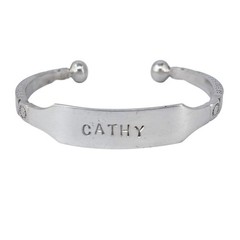 Moroccan Berber ID Cuff Bracelet | CATHY | Vintage Sterling Silver 925 | 7″