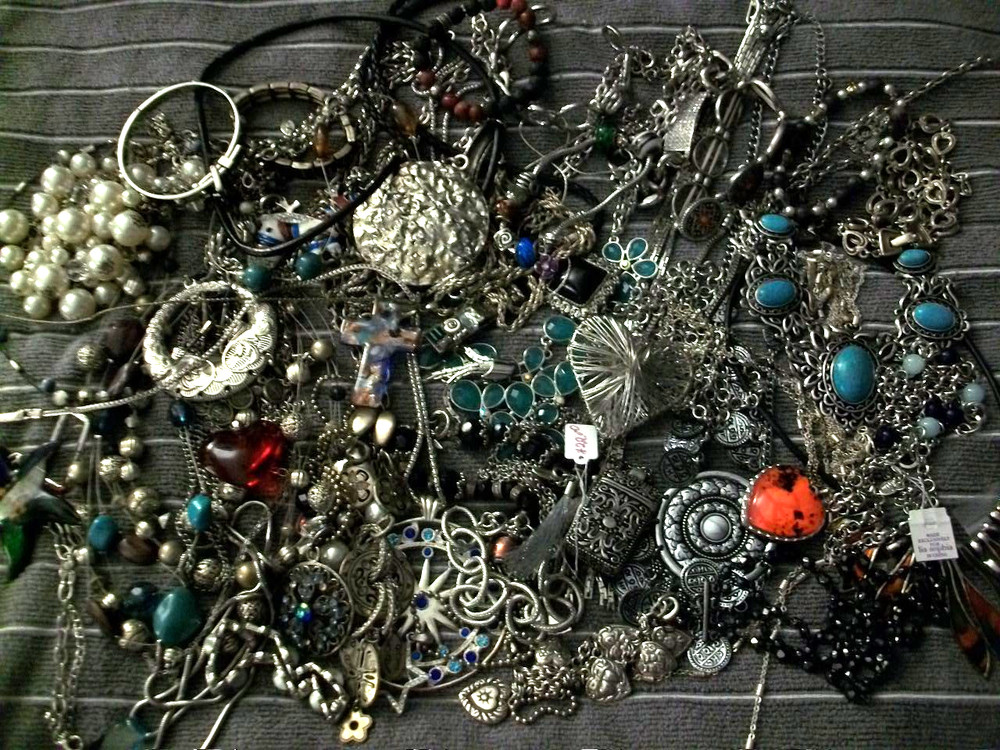 Vintag- Now Mystery Jewelry Bags – Mostly Silver Toned – All Wearable!