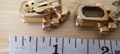 Vtg Earrings 1950s Era Amber Color & Light Green Rhinestones Beauties