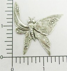 34634 Victorian Butterfly Jewelry Finding Silver Oxidized