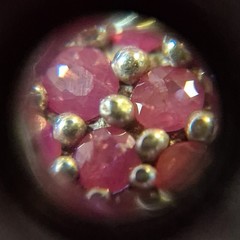 Vintage 1990s Sterling Pave Ruby Heart Slide Pendant Avon See Pics/Description