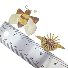 Lot Vintage Jewelry Copper Brass Boho Modernist Brutalist Organic Earthy 11pc