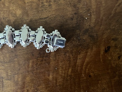 Vintage Weiss Rhinestone Silver Bracelet & Matching Earrings Statement Set