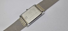 Vintage Seiko Quartz Tank Slim Men steel Rectangle Refurbished Japanese Watch