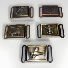 Vintage Slider Charms Lot Mid Century Bracelet Sports Aviation Eagle Skate Bicyc