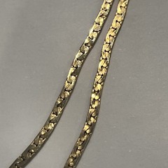 Vintage 12K 1/20 Gold Filled Herringbone Chain Necklace 18” 2mm