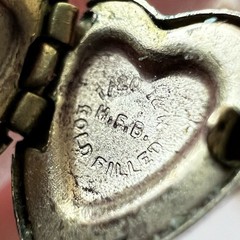 Vintage 1/20 12K GF Heart Shaped Locket and Chain Necklace Signed H.F.B. – 2.82g