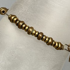 Alex & Ani Bracelet Gold/Copper Tone Adjustable Slide Beads Stackable 7.25+