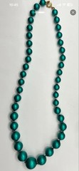 1960s Mid Century Teal Green Lucite Graduated Statement Necklace VTG