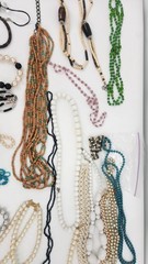 Lot of Vintage Beaded Necklace Assorted Colors Styles Pearls Chains