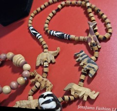 Antique Flat Mother Of Pearl Tiger Eye Gemstone Wooden Beaded Mixed Jewelry Lot