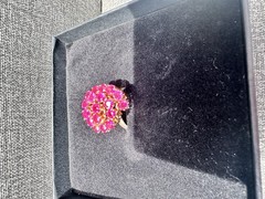 VINTAGE RARE FUSCHIA SAPHIRE COCKTAIL RING