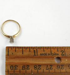 Vintage Ring Solid 14K Yellow Gold Solitaire Diamond Engagement Fine Jewelry