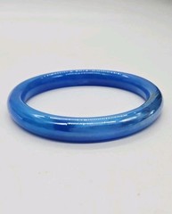 Glass Bangle Bracelet Seamless Retro Art Glass Jewelry Blue Vintage OSFM #2