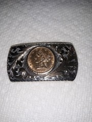 WADES SILVER SHOP RENO Sterling & 14k gold buckle