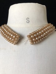 VTG Faux Pearl Beaded Necklace /Collars (4) Japan 1 Bar & Beards Top Hit Fashion