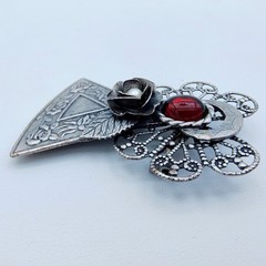 Vintage Kenneth Cole Angel Brooch Silver Tone Celestial Guardian Y2K Whimsy