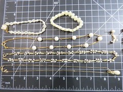 Simulated Pearls Jewelry Lot Mix Match W/ Seed 1 Signed Monet Vintage D1809