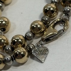 Vintage Signed OR 925 1/20 14K Bracelet Sterling Gold Filled Beads Chain 8″