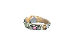 Vintage Lucerne Hinged Bracelet Watch with Ornate Stones And Beads Tested