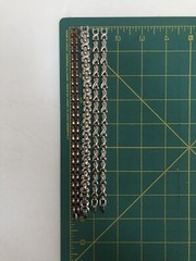 Lot of 4 Silver Tone Copper Tone Links Rhinestones Bracelets