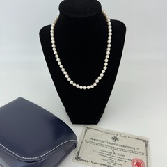 CAMROSE & KROSS Jackie Kennedy Faux Pearl Necklace 17” w Box COA