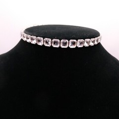 Antique Art Deco Rivere Choker Necklace Sterling Silver Signed H&H Womens