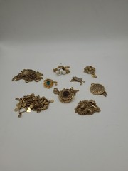 Collection of Nine Goldtone Metal Fashion Necklaces