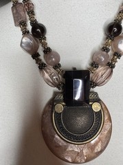 Vintage Anthony Alexander Natural Stone Statement Necklace