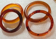 Vintage All Faux Tortoise Shell Lucite Old Plastic Bangle Cuff Bracelet Big Lot