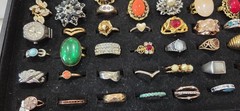 Vintage Mod Ring Lot Of 100. 23 Signed Kate Spade N.Y Avon Sterling Vendome