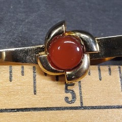Lord Newport Mens Flower Opal Stone (?) Cufflinks & Tie Bar Set Vintage