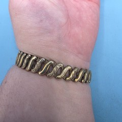 VTG LaMode Sweetheart Heart Expansion Bracelet Precious Metal Gold Filled 1940’s