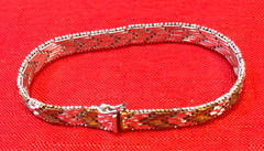 Vintage Vior Italy Sterling Silver and Gold tone Bracelet