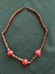 VINTAGE 24 INCH GLASS BEAD NECKLACE