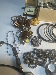 Vintage-Antique Jewelry Lot Mix Unsearched Grabbed From Large Box Randomly