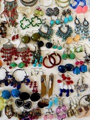 Huge 251 pairs Earrings Pierced Mixed Stud Dangle Chandelier Hoop